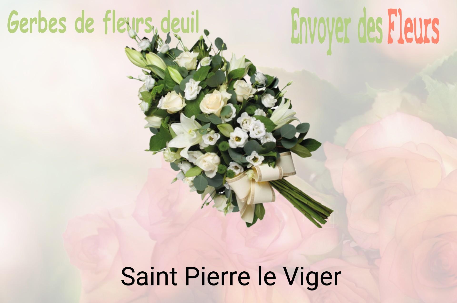 Gerbe de fleurs de deuil livrée à Saint-Pierre-le-Viger